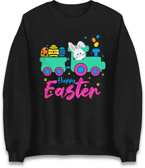 Happy Easter Jumper Bunny Egg Hunt Religious Festive Sweatshirt