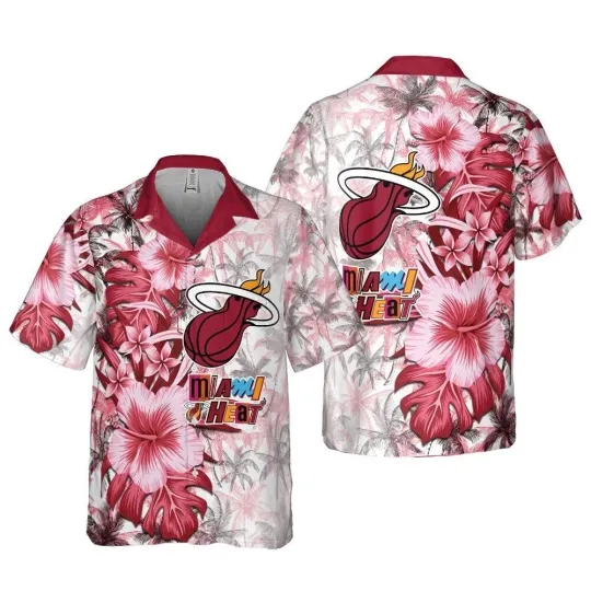 Discover Miami Basketball Team Heatt Hawaiian Shirt Button Down Unisex Adult, Gift for Fan