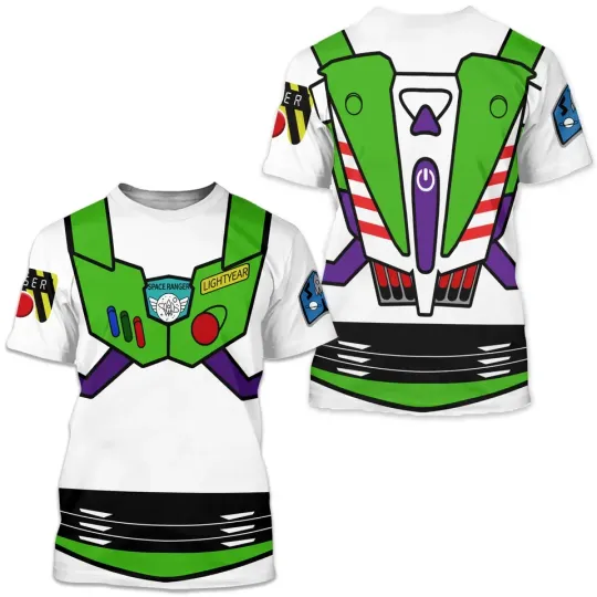 Discover Space Ranger Disney 3D Halloween Cosplay Shirt Classic 3D T-Shirt Unisex's