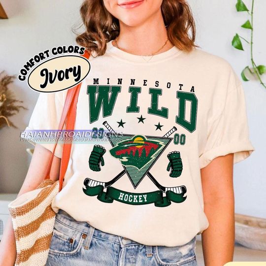 Vintage Minnesota Wild Shirt, Hockey Tee, Retro Hockey Fan Shirt for Game Day