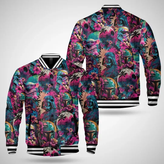 Storm Trooper Boba Fett Darth Vader Tropical Flowers Star Wars Jacket