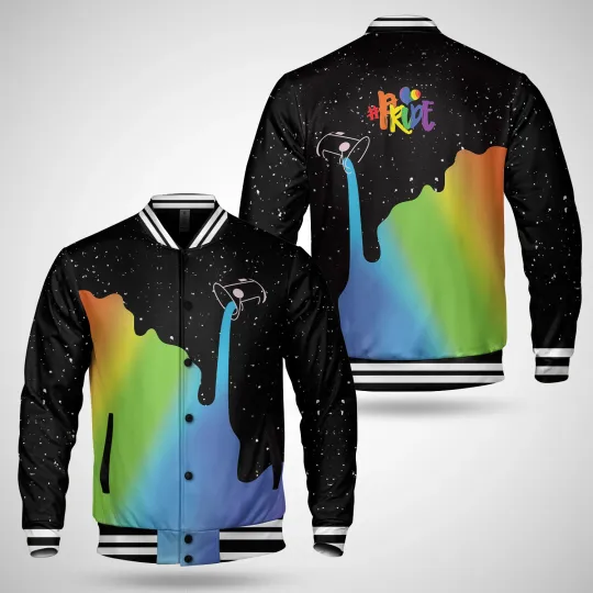 Rainbow LGBT Pride Month Starry Night Bisexual Transgender Support Jacket