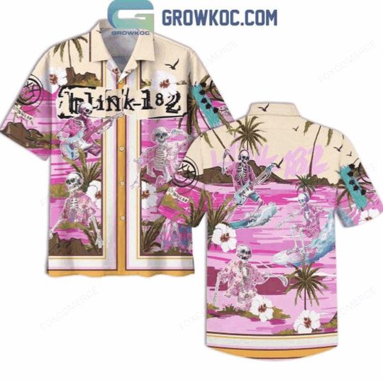 B182 Skull Party Pink Halloween Hawaiian Shirt