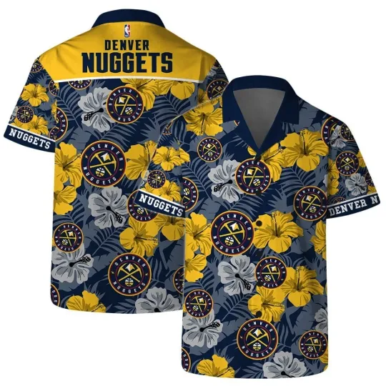 Denver Basketball Team Nuggetss Hawaiian Shirt Button Down Unisex Adults, Gift for Fan