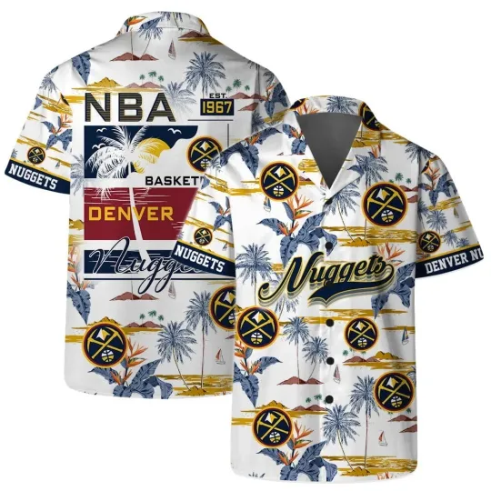 Discover Denver Basketball Team Nuggetss Hawaiian Shirt Button Down Unisex Adults, Gift for Fan