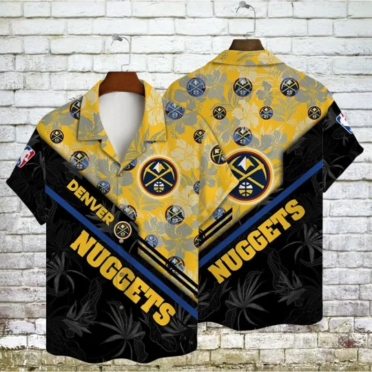 Denver Basketball Team Nuggetss Hawaiian Shirt Button Down Unisex Adults, Gift for Fan