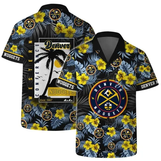 Denver Basketball Team Nuggetss Hawaiian Shirt Button Down Unisex Adults, Gift for Fan