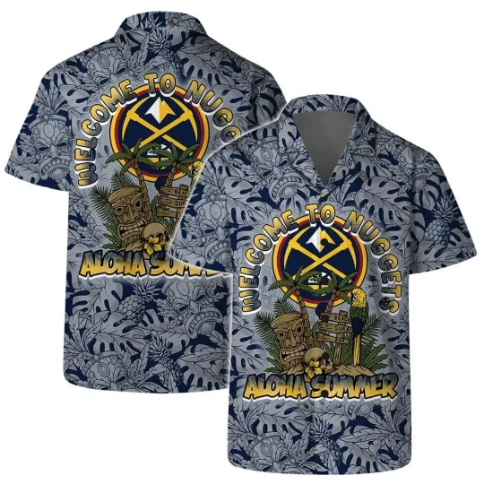 Discover Denver Basketball Team Nuggetss Hawaiian Shirt Button Down Unisex Adults, Gift for Fan