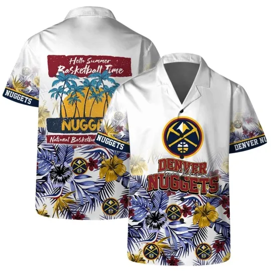 Discover Denver Basketball Team Nuggetss Hawaiian Shirt Button Down Unisex Adults, Gift for Fan