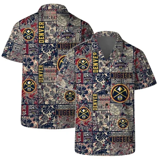 Discover Denver Basketball Team Nuggetss Hawaiian Shirt Button Down Unisex Adults, Gift for Fan