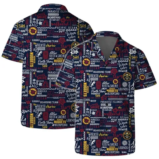 Discover Denver Basketball Team Nuggetss Hawaiian Shirt Button Down Unisex Adults, Gift for Fan