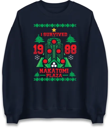 I Survived 1998 Nakatomi Plaza Christmas Holiday Sweatshirt