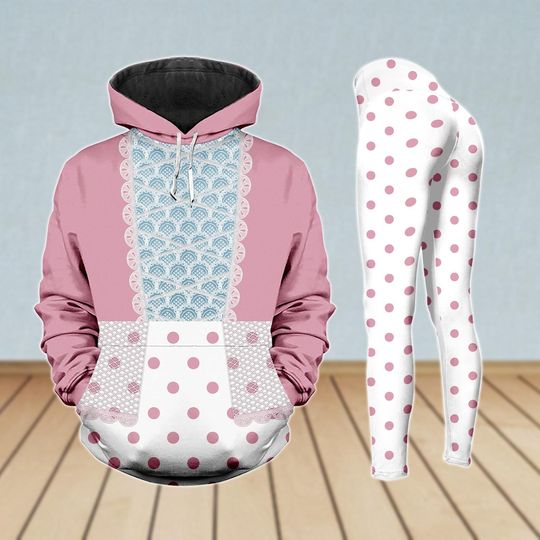 Toy Story Bo Peep Costume Hoodie and Leggings Set, Disney Princess Cosplay Outfit for Women