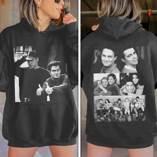 Friends Chandler Bing Hoodie, Central Perk Tshirt, TV Gifts for Friends Fans, Friends Merch, Chandler Outfit, Funny Sitcom Sweatshirt