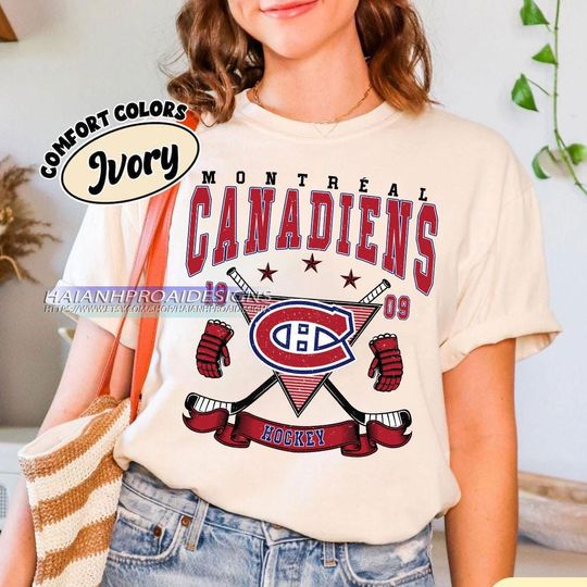 Discover Vintage Montreal Canadiens Shirt, Hockey Tee, Retro Hockey Fan Shirt for Game Day