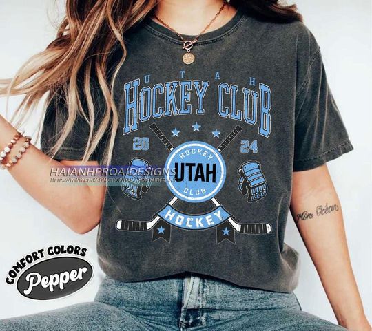Utah Hockey Shirt, Hockey Tee, Retro Hockey Fan Shirt for Game Day