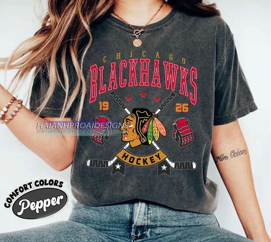 Discover Chicago Blackhawks Hockey Shirt, Hockey Tee, Retro Hockey Fan Shirt for Game Day