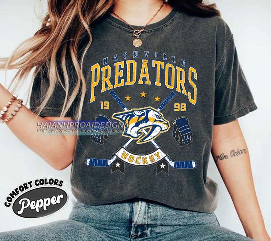 Discover Nashville Predators Hockey Shirt, Hockey Tee, Retro Hockey Fan Shirt for Game Day