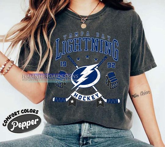Discover Tampa Bay Lightning Hockey Shirt, Hockey Tee, Retro Hockey Fan Shirt for Game Day