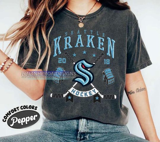 Discover Seattle Kraken Hockey Shirt, Hockey Tee, Retro Hockey Fan Shirt for Game Day