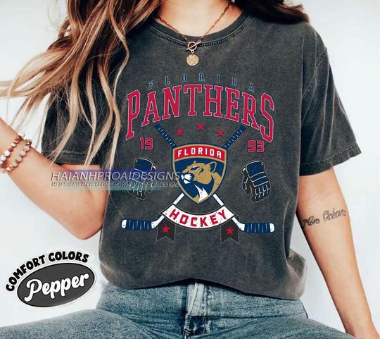 Discover Florida Panthers Hockey Comfort Colors T-shirt, Unisex Tee Shirt for Sports Fans, Graphic Sports Tee, Panthers Team Shirt, Hockey Fan