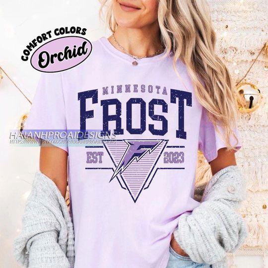 Discover Comfort Colors Vintage Minnesota Frost T-shirt, Vintage Frost T-shirt, Minnesota Hockey Women T-shirt, Hockey Women, Frost T-shirt