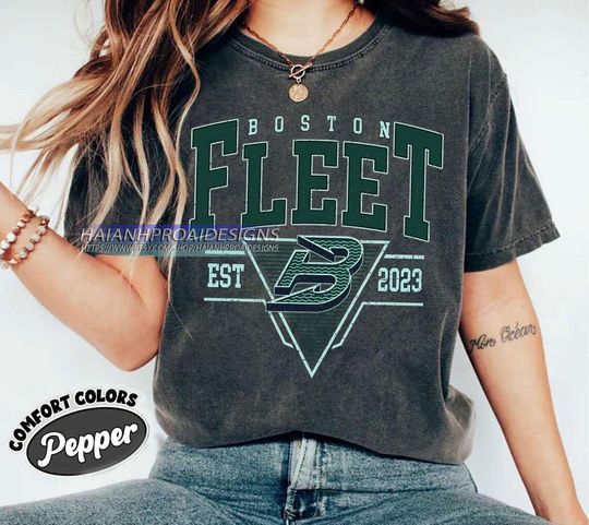Discover Comfort Colors Vintage Boston Fleet T-shirt, Vintage Fleet T-shirt, Boston Hockey Women T-shirt, Hockey Women, Fleet T-shirt