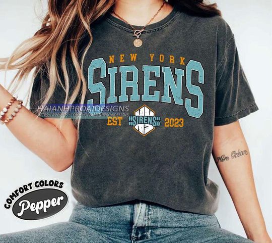 Discover New York Sirens Hockey Vintage Comfort Colors T- Shirt, Comfort Colors Youth Adult Unisex T-shirt