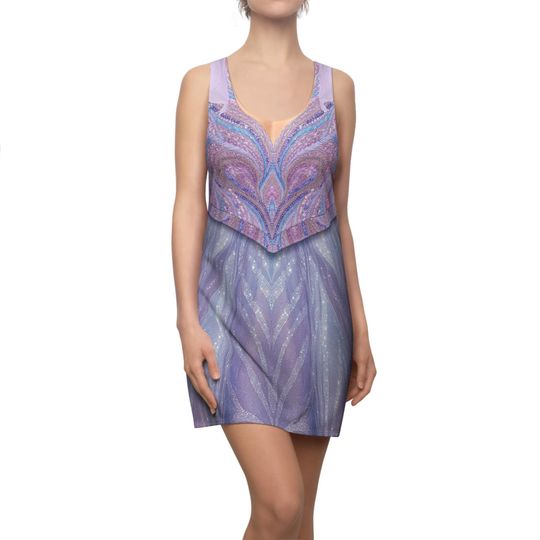 Glinda Purple Racerback Dress for Wicked Cosplay and Halloween Costume