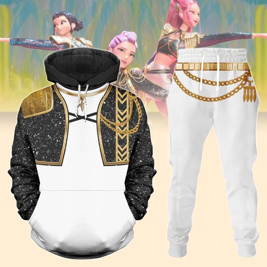 Rumi Kpop Demon Hunters Cosplay Costume, Golden Rumi Women Joggers, Kpop Huntrix Cosplay Hoodie, Huntrix Kpop Outfit, Halloween Gifts