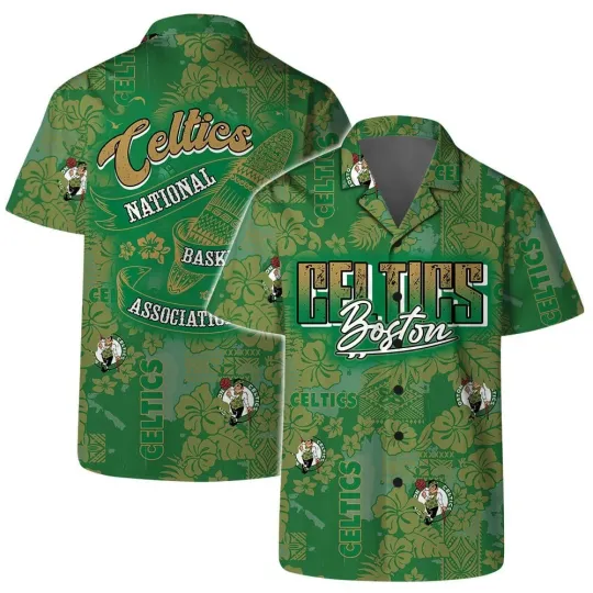 Discover Boston Basketball Team Cellticss Hawaiian Shirt Button Down Unisex Adults, Gift for Fan