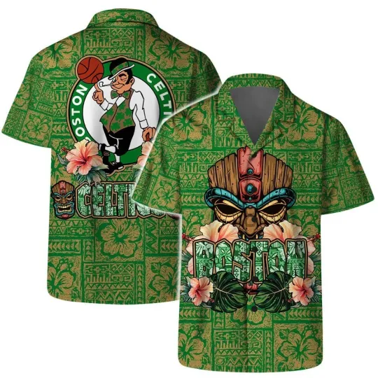 Boston Basketball Team Cellticss Hawaiian Shirt Button Down Unisex Adults, Gift for Fan