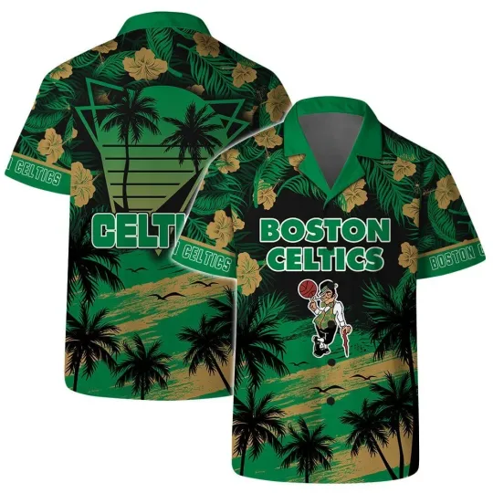 Discover Boston Basketball Team Cellticss Hawaiian Shirt Button Down Unisex Adults, Gift for Fan