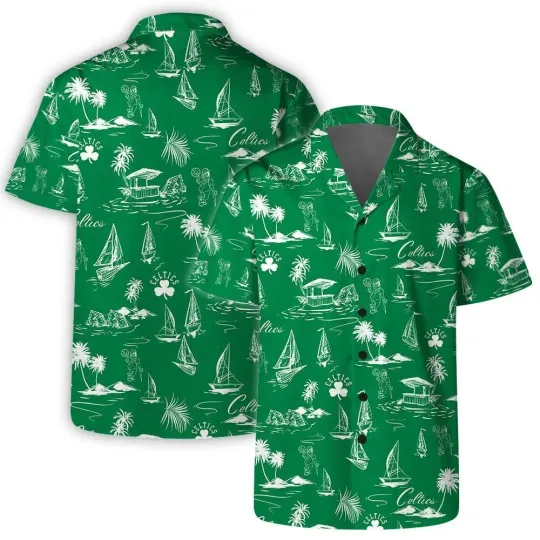 Discover Boston Basketball Team Cellticss Hawaiian Shirt Button Down Unisex Adults , Gift for Fan