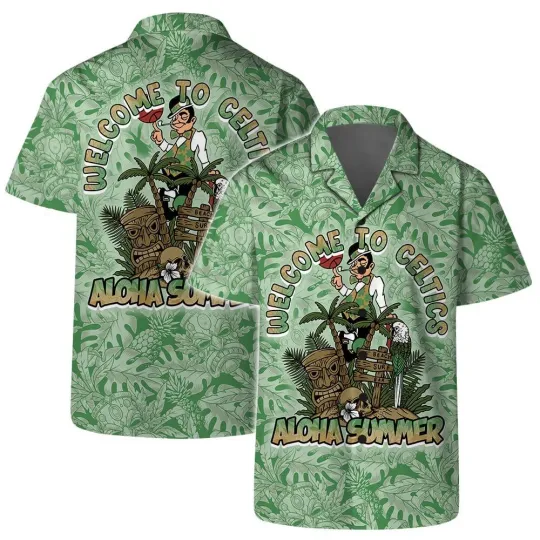 Discover Boston Basketball Team Cellticss Hawaiian Shirt Button Down Unisex Adults, Gift for Fan