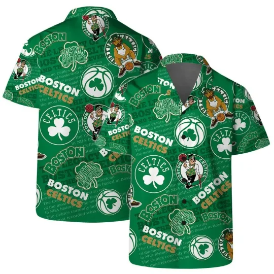 Discover Boston Basketball Team Cellticss Hawaiian Shirt Button Down Unisex Adults, Gift for Fan