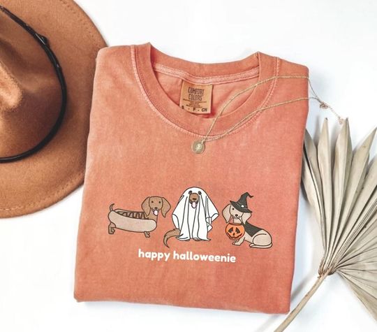 Discover Ghost Dog Shirt, Halloweenie Dog Shirt, Dog Lovers Halloween Gift,Spooky Season,Womens Halloween Shirt,Fall Graphic Tee