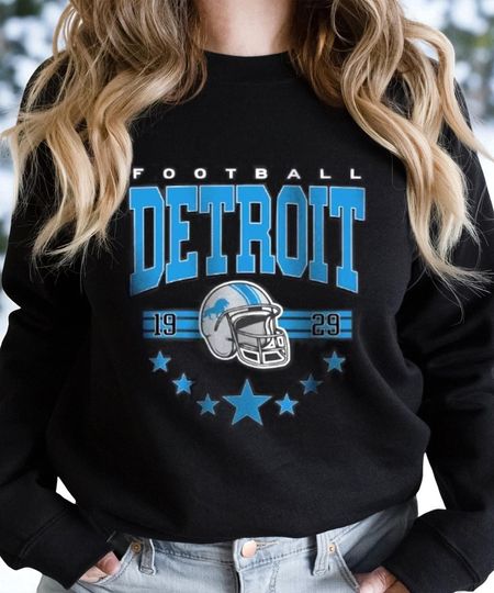 Discover Detroit Football Sweatshirt, Game Day Sweatshirt, Football Team Sweatshirt