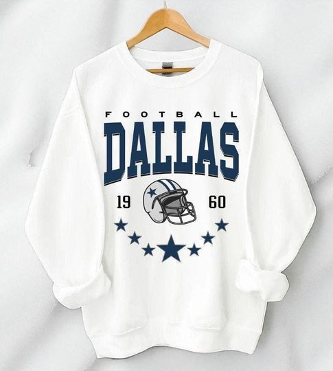 Discover Vintage Dallas Football Sweatshirt, Game Day Sweatshirt, Football Team Sweatshirt