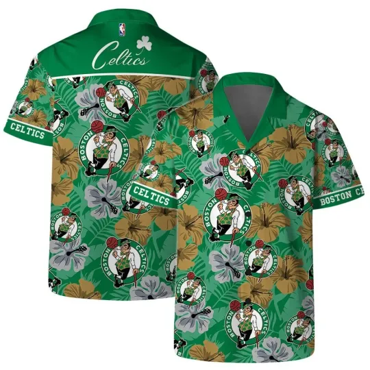 Discover Boston Basketball Team Cellticss Hawaiian Shirt Button Down Unisex Adults , Gift for Fan