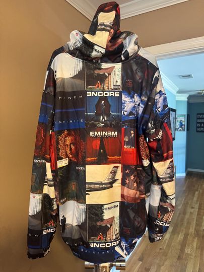 Discover Custom Thick Fully Lined Full Zip 3D Graphic Eminem Album Cover Hoodie