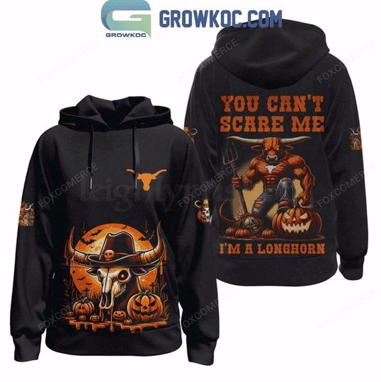 Discover Texas Longhorns Halloween You Cant Scare Me 3D Hoodie T Shirt