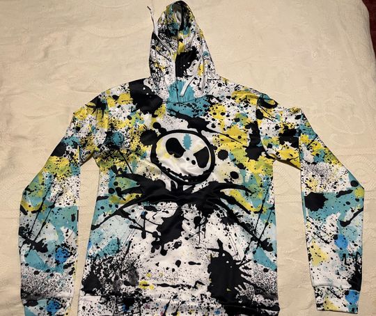 Unisex NIP Horror The Nightmare Before Christmas Full Print Hoodie Size XL