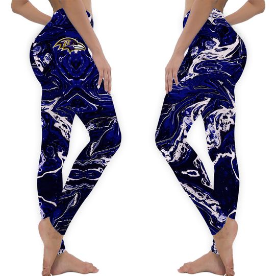 Baltimore Ravens Leggings, Football Yoga Pants Leggings