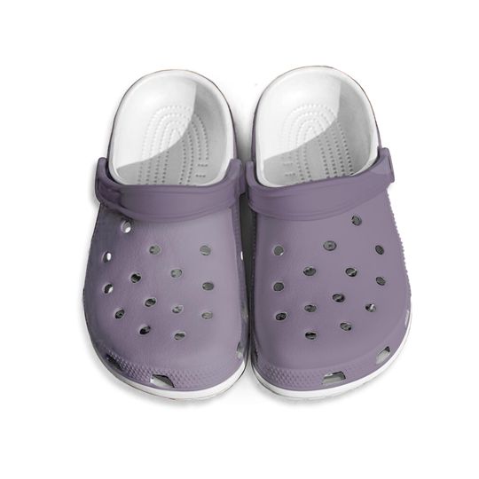 Classic Lined Clog Lavender Purple Fuzzy Warm Slippers
