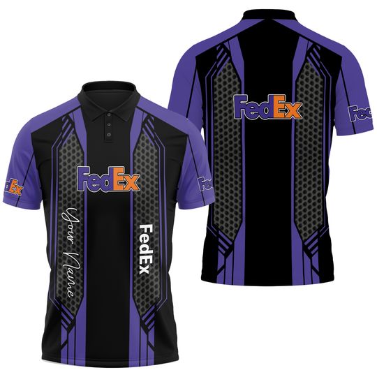 Personalized FedEx Polo Shirt, FedEx Ground 3D Printed Polo Shirt