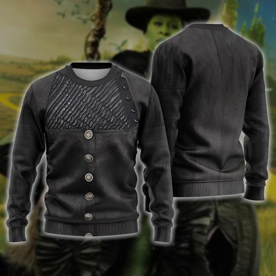 Elphaba The Wicked Movie Inspired Ugly Sweatshirt, Wicked Pink Goes Good With Green Sweatshirt, Wicked Movie, Changed For Good All Over Print Tee