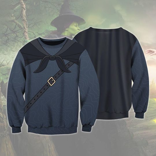 Glinda The Wicked Movie Inspired Ugly Sweatshirt, Wicked Pink Goes Good With Green Sweatshirt, Wicked Movie, Changed For Good All Over Print Tee