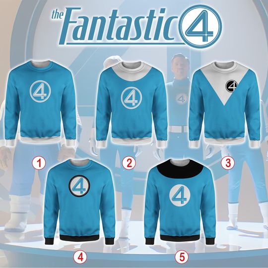 Fantastic Four 2025 Ugly Sweatshirt, The Fantastic Four First Steps Shirt, MCU Reed Richards Cosplay, Fantastic Four Movie Costumes