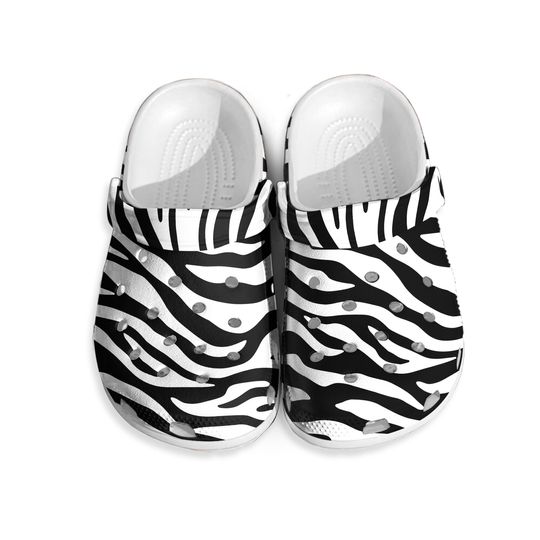 Classic Lined Zebra Animal Print Clog